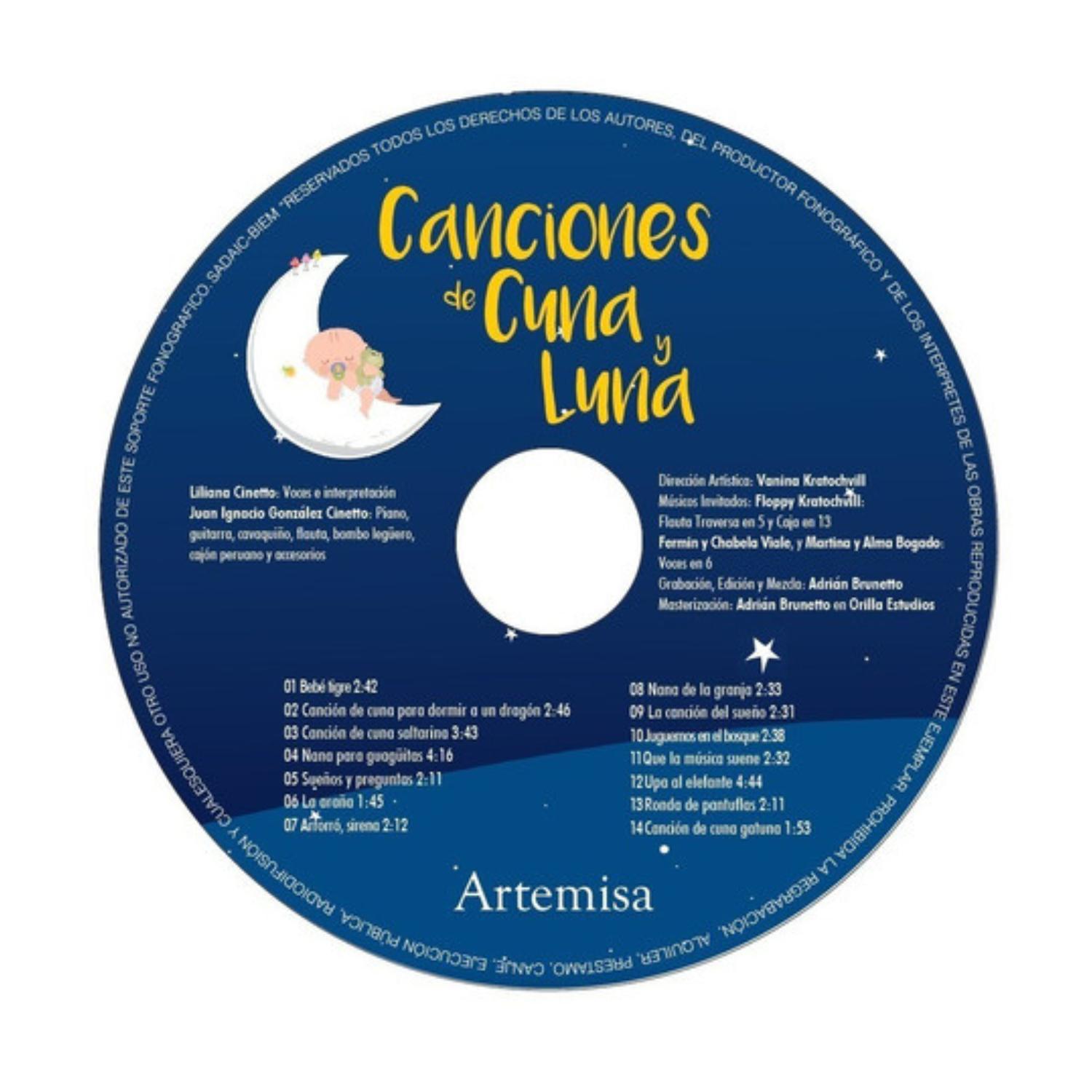 LIBRO CANCIONES DE CUNA Y LUNA - ARTEMISA - 2