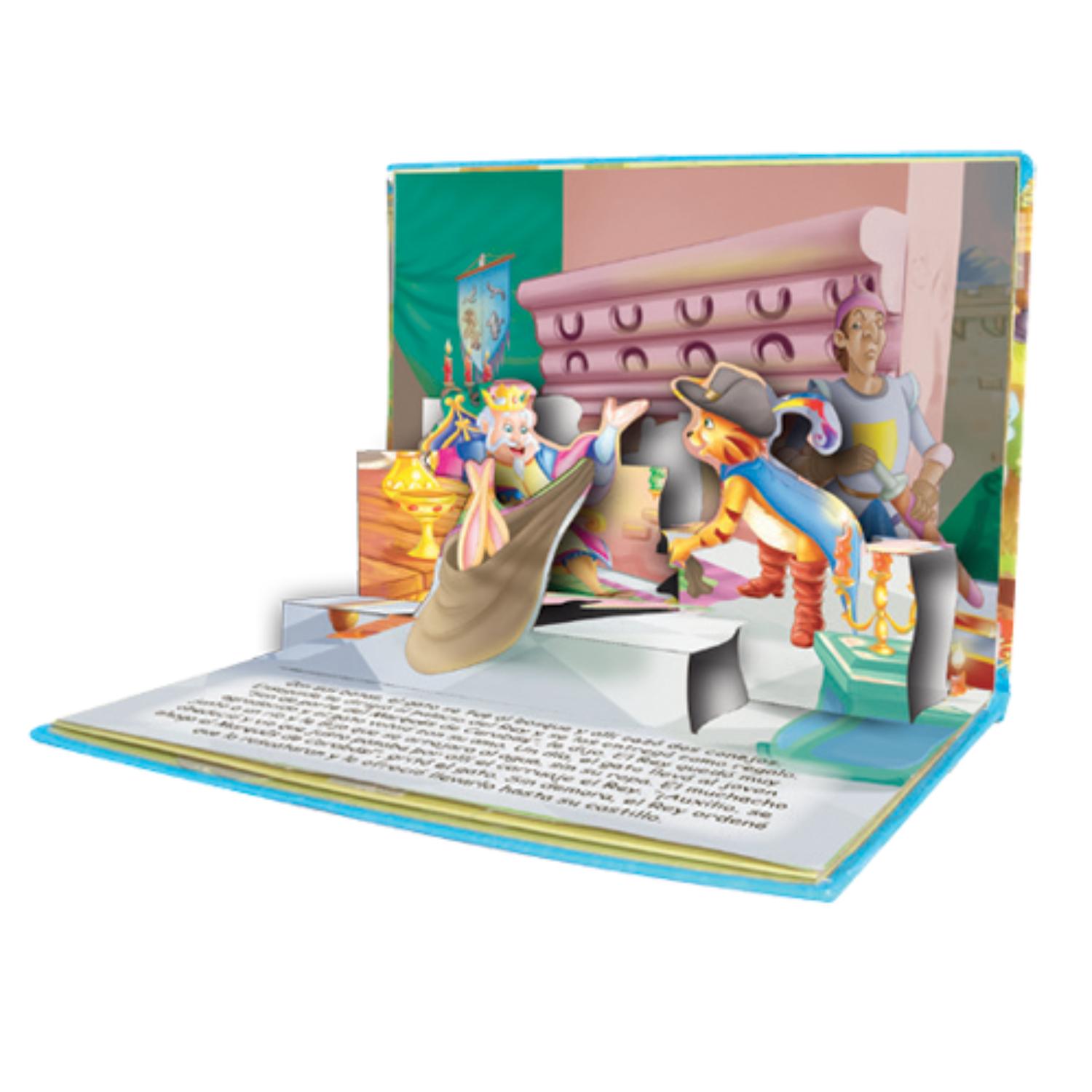 LIBRO MIS CUENTOS CLÁSICOS EN 3D - EL GATO CON BOTAS (POP UP) - 2