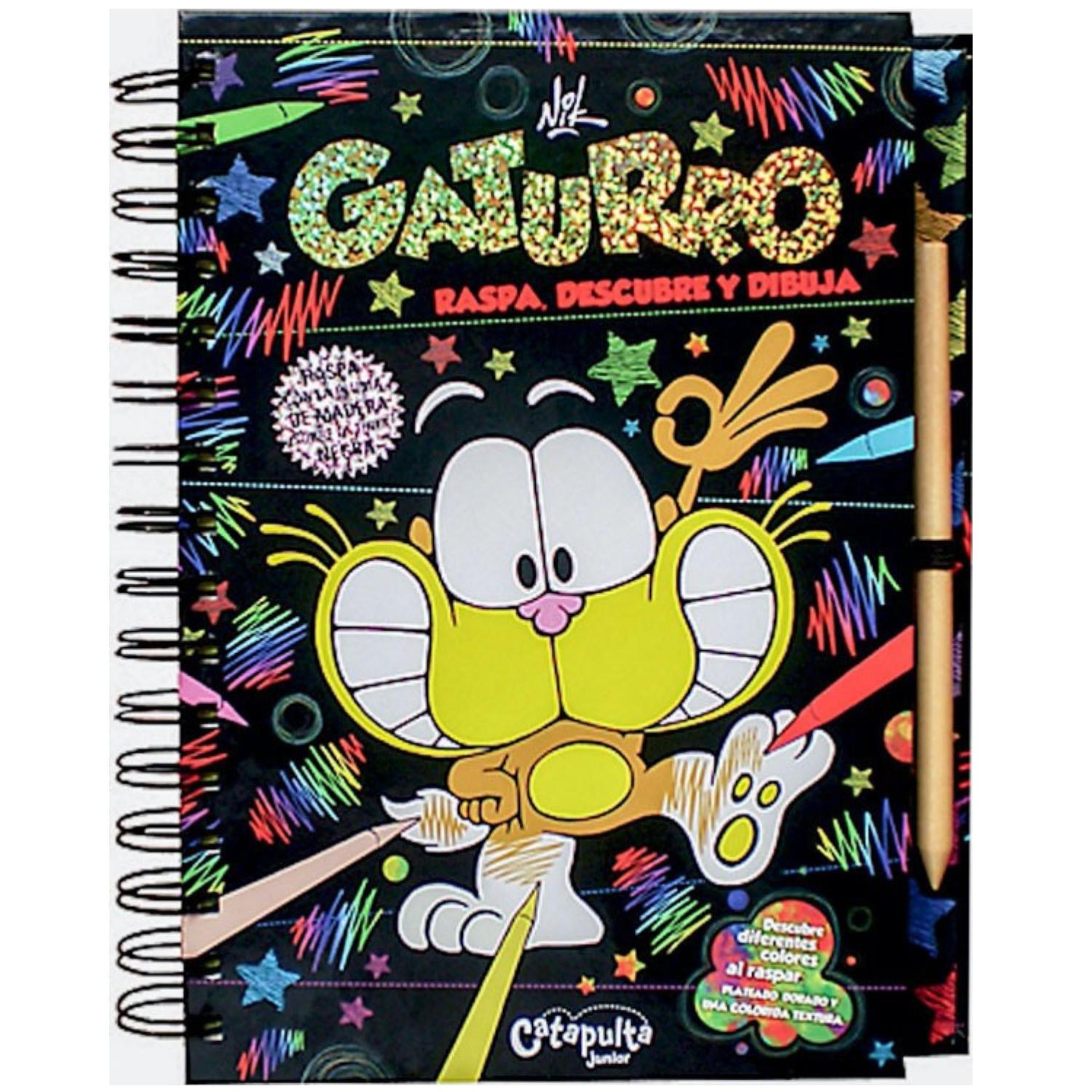 LIBRO GATURRO RASPA, DESCUBRE Y DIBUJA - 1