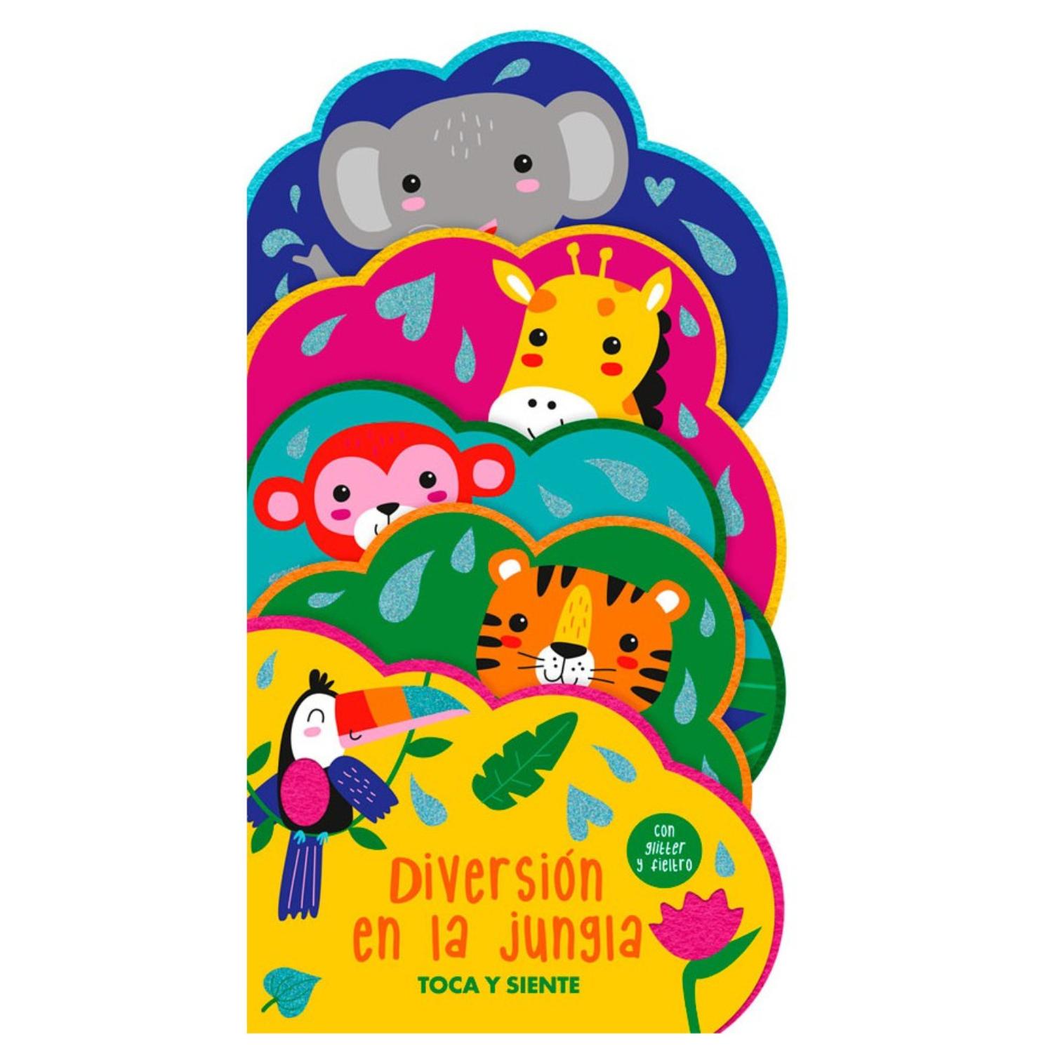 LIBRO DIVERSIÓN EN LA JUNGLA - TOCA Y SIENTE EL FIELTRO - 1