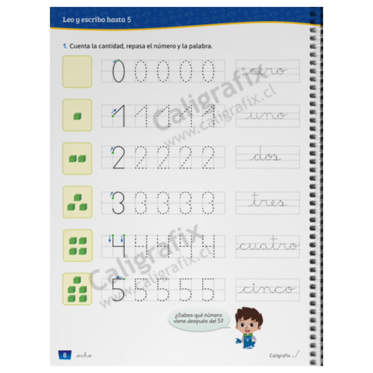 LIBRO SUPERMATEMÁTICOS Nº1 - CALIGRAFIX - 3