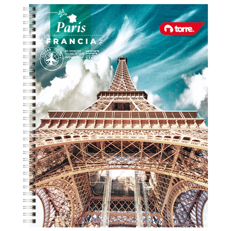 PACK 10 CUADERNOS UNIVERSITARIO CIUDAD 7MM 100 HJS - 1
