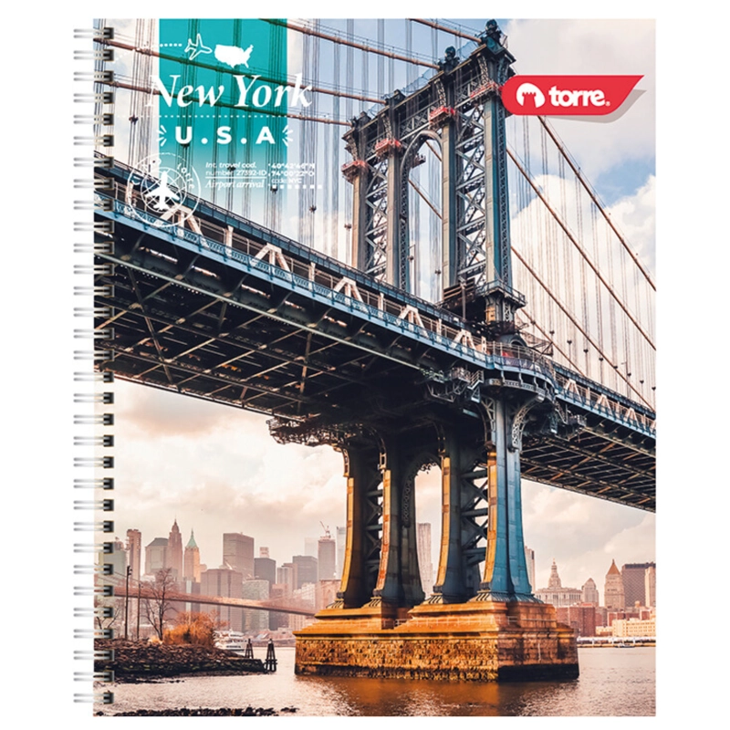 PACK 10 CUADERNOS UNIVERSITARIO CIUDAD 7MM 100 HJS - 5