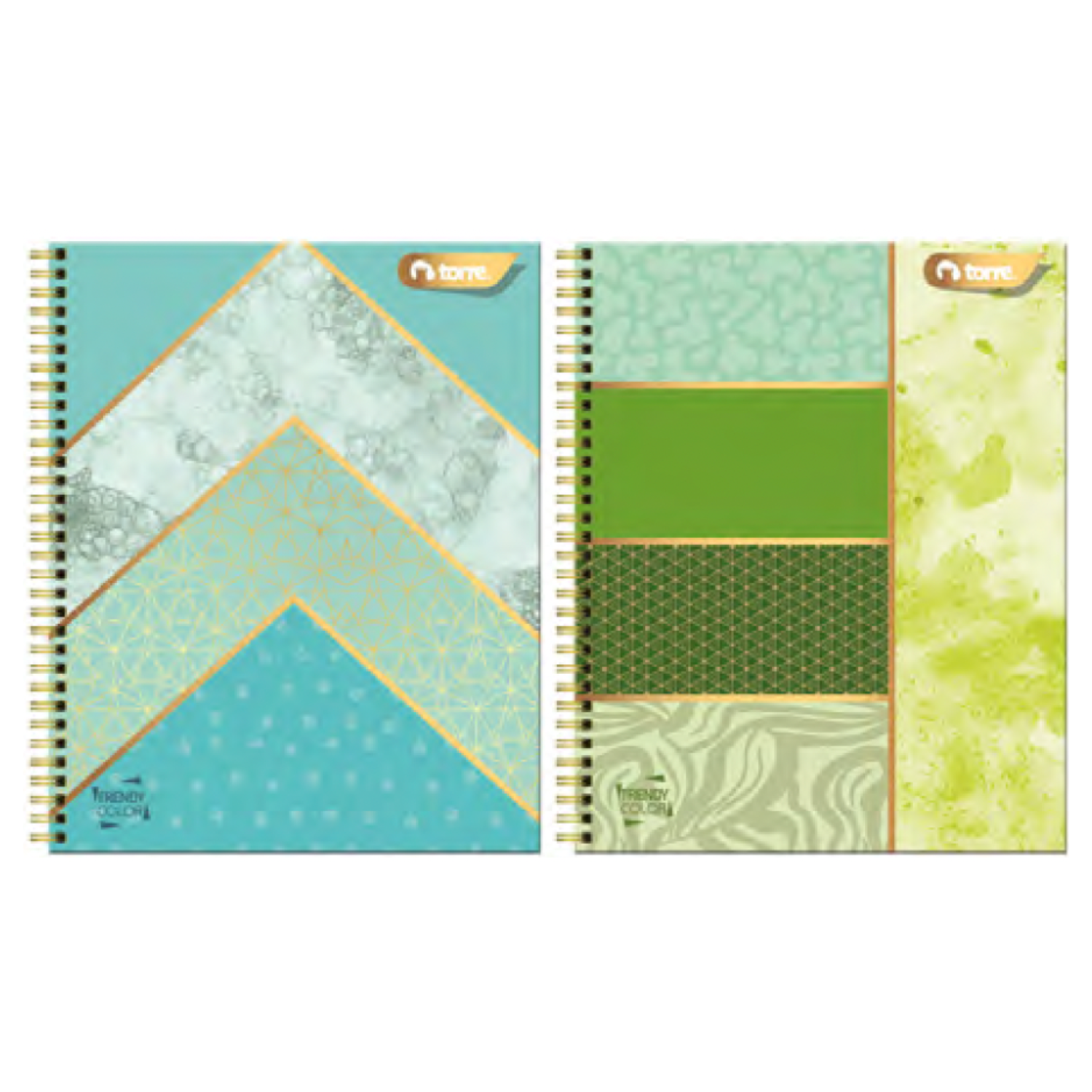PACK 10 CUADERNOS CLÁSICO TRENDY COLOR 7MM 100 HJS - 2