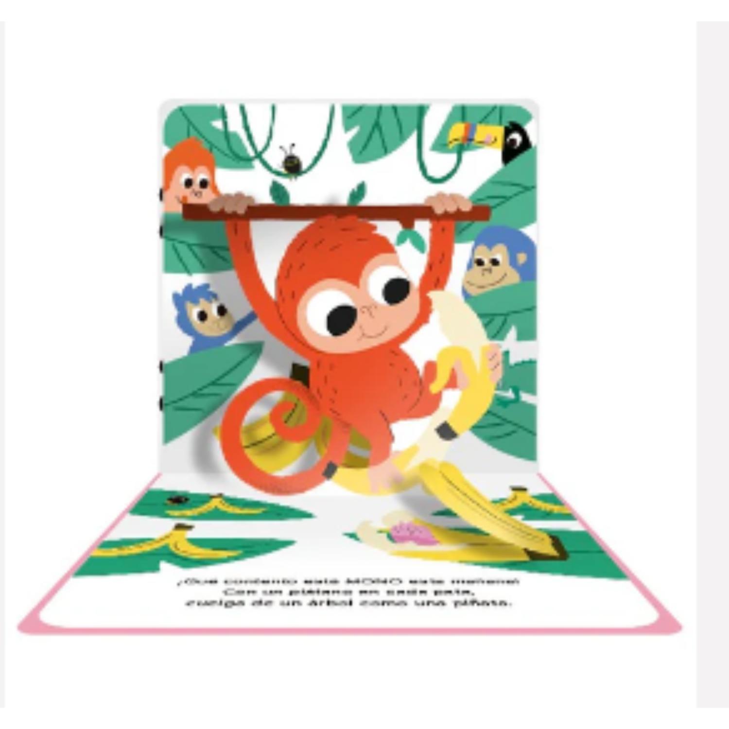 LIBRO MIRA Y DESCUBRE POP - UP AMIGOS DE LA SELVA - YOYO BOOKS - 3