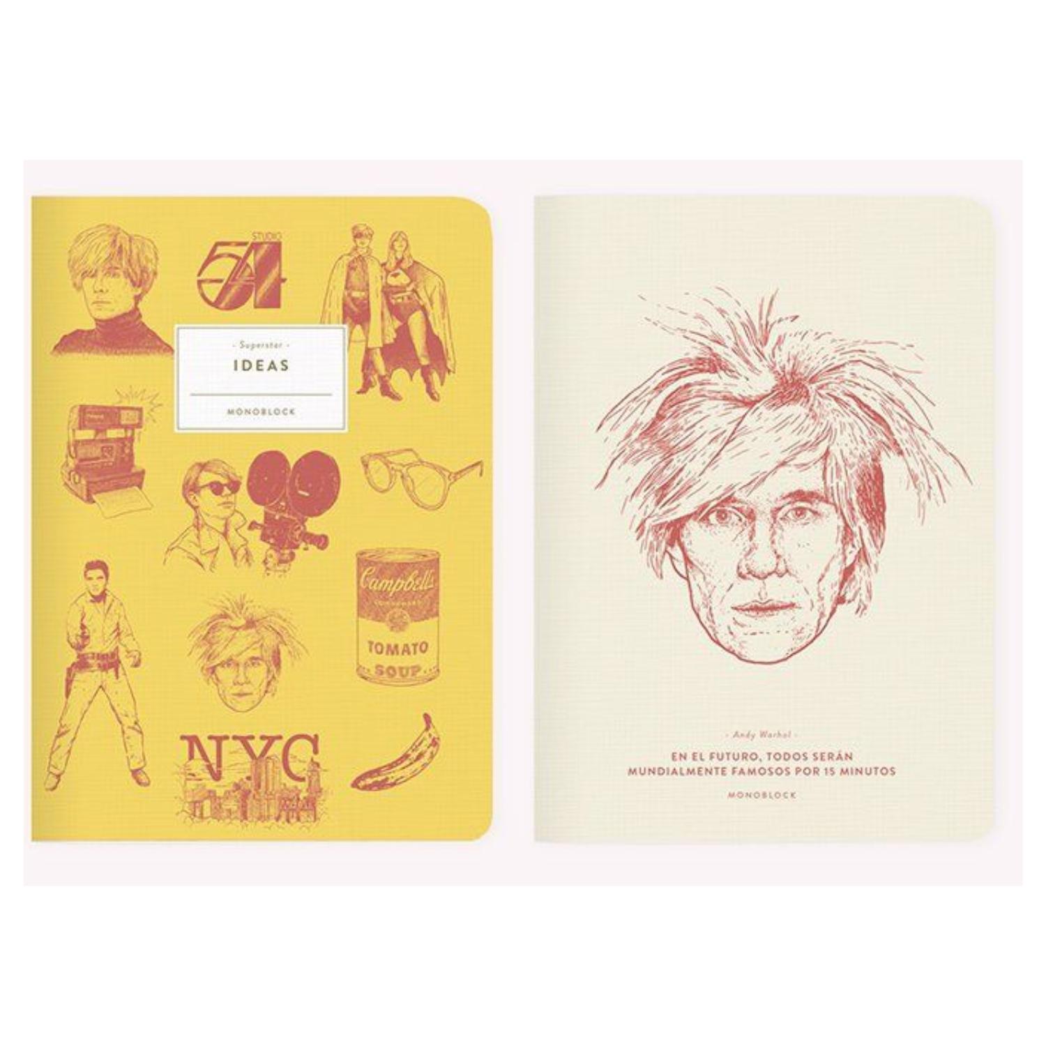 PACK 2 LIBRETAS - MAKERS ANDY WARHOL SUPERSTAR - 1