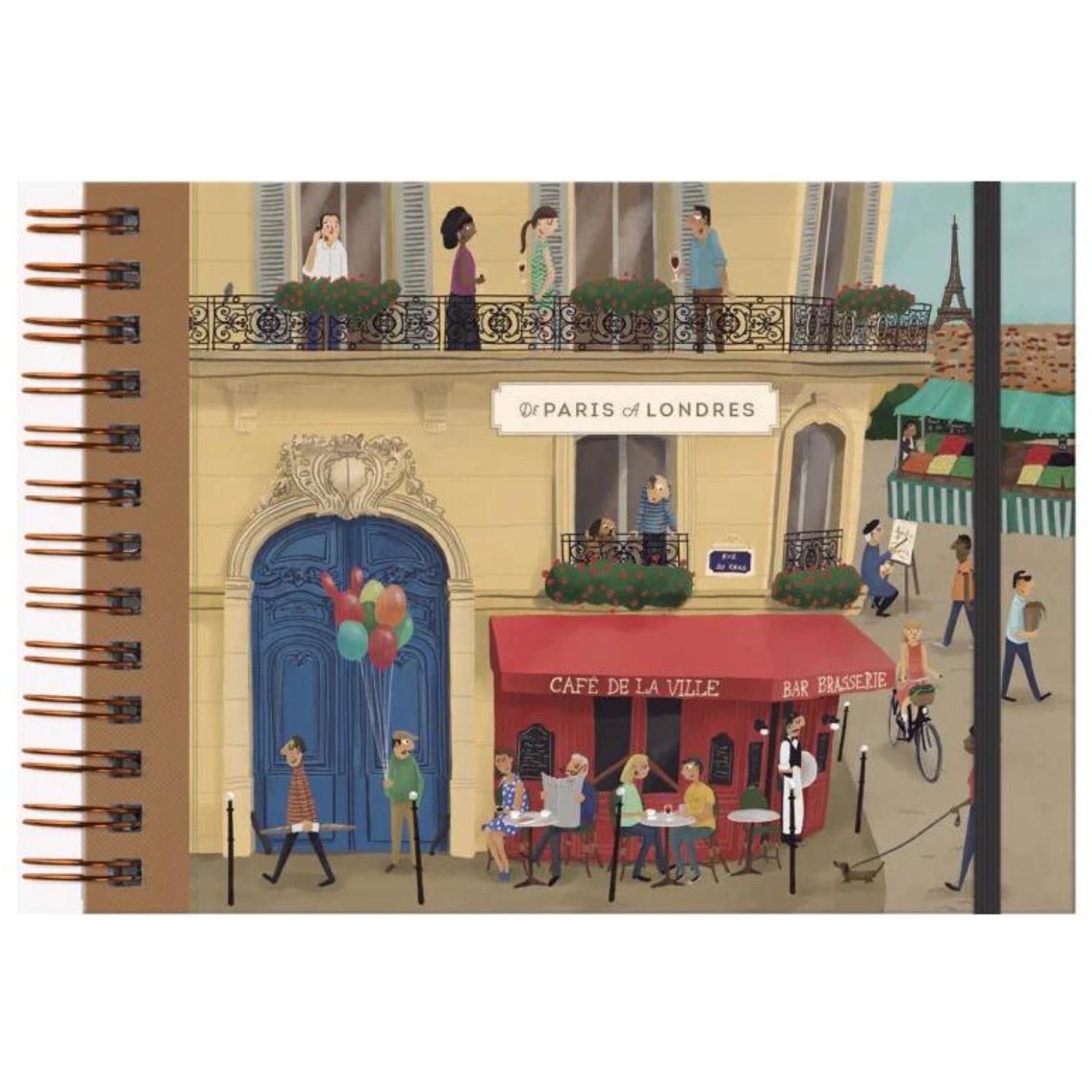 CUADERNO ANILLADO APAISADO - DE VIAJE 'DE PARÍS A LONDRES' - 1