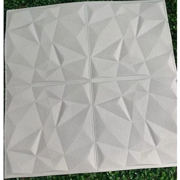 REBESTIMIENTO DE MURALLA 3D LAMINA DIAMANTE BLANCO - 1