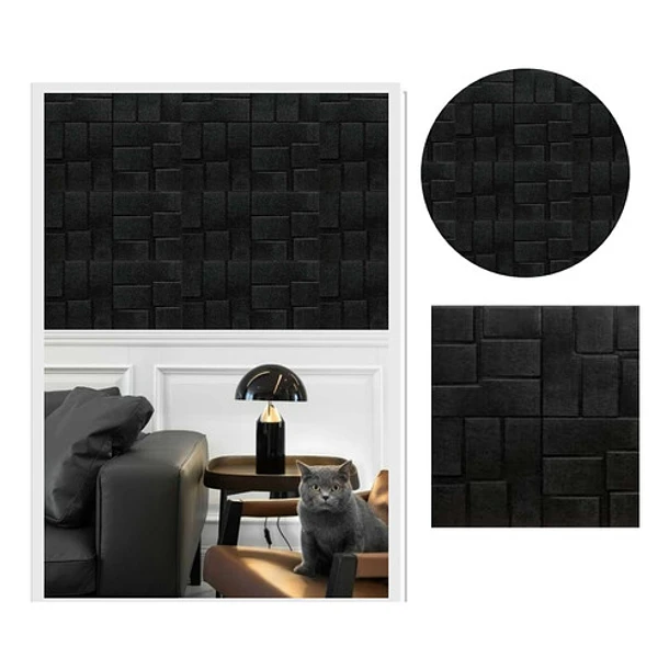 REVESTIMIENTO PARED LAMINA 3D PEGATINA CUADROS NEGROS - 1