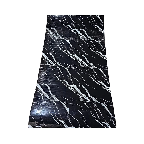 PACK 3 ROLLOSPAPEL MURAL MARMOL NEGRO AUTOADHESIVO 2MM 2.40 X 1.20 M - 1