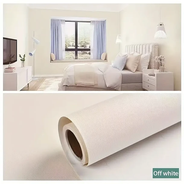 PAPEL MURAL PVC TEXTURIZADO BEIGE SOLIDO - 1