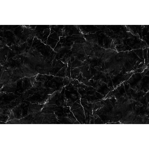 PAPEL MURAL AUTOADHESIVO ROLLO 10MT X 60CM MÁRMOL NEGRO - 1