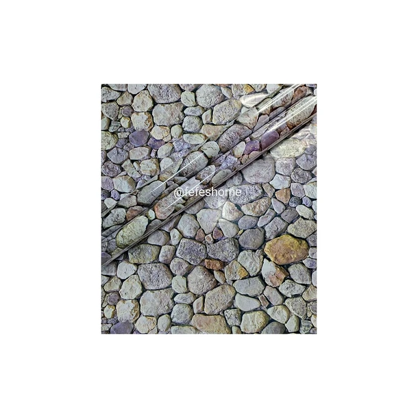 PAPEL MURAL CON DISEÑO DE PIEDRAS - 1