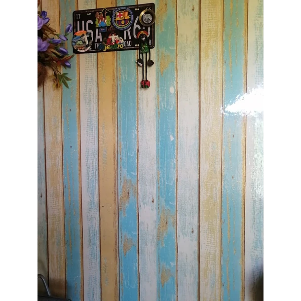 PAPEL MURAL- MADERA DESGASTADO - 1