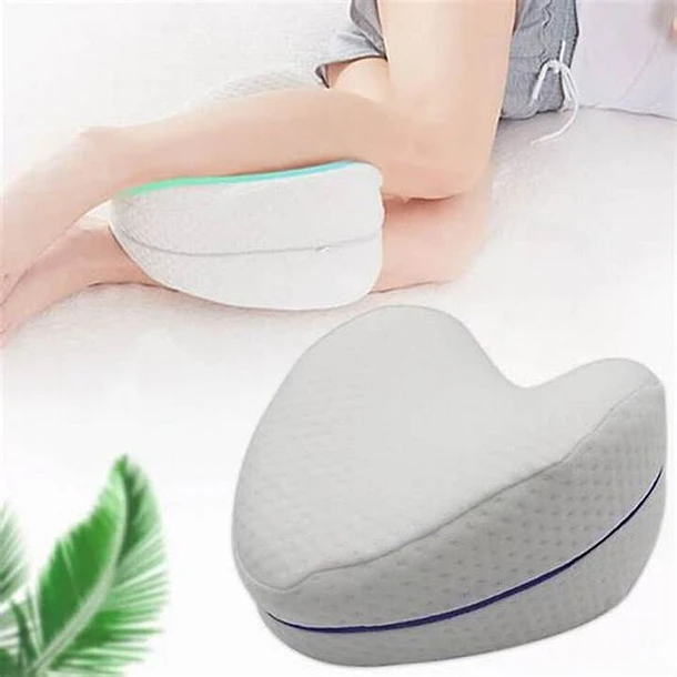 PACK ALMOHADA CERVICAL VISCOELASTICA BLANCO + ORTOPÉDICA COJÍN PIERNAS MEMORY TERAPÉUTICAS - 2