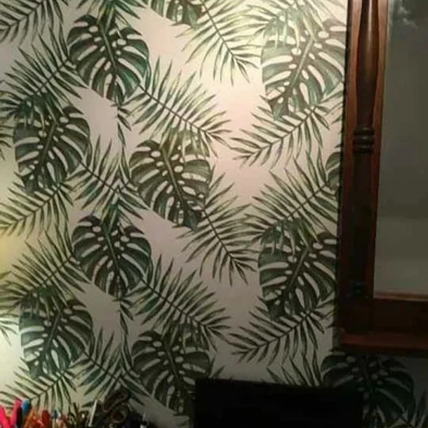 PAPEL MURAL - HOJAS PALMERA - 1