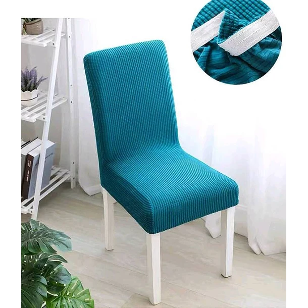 FUNDA ASIENTO CUADRILLA ELASTIZADA SET 6 FUNDA CUADRILLA SILLA TURQUESA - 1
