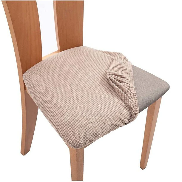 FUNDA ASIENTO CUADRILLE PACK 4 UNIDADES BEIGE - 1