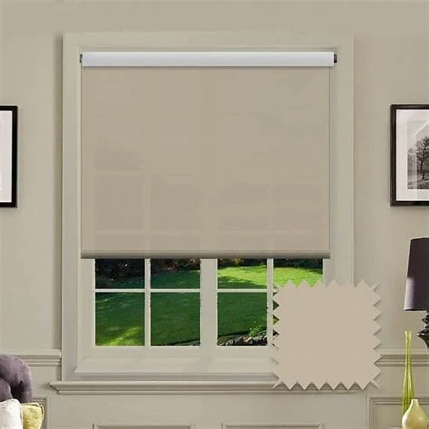 Cortina Roller Dúo Día y Noche Zebra Beige 180x180 cm - 1