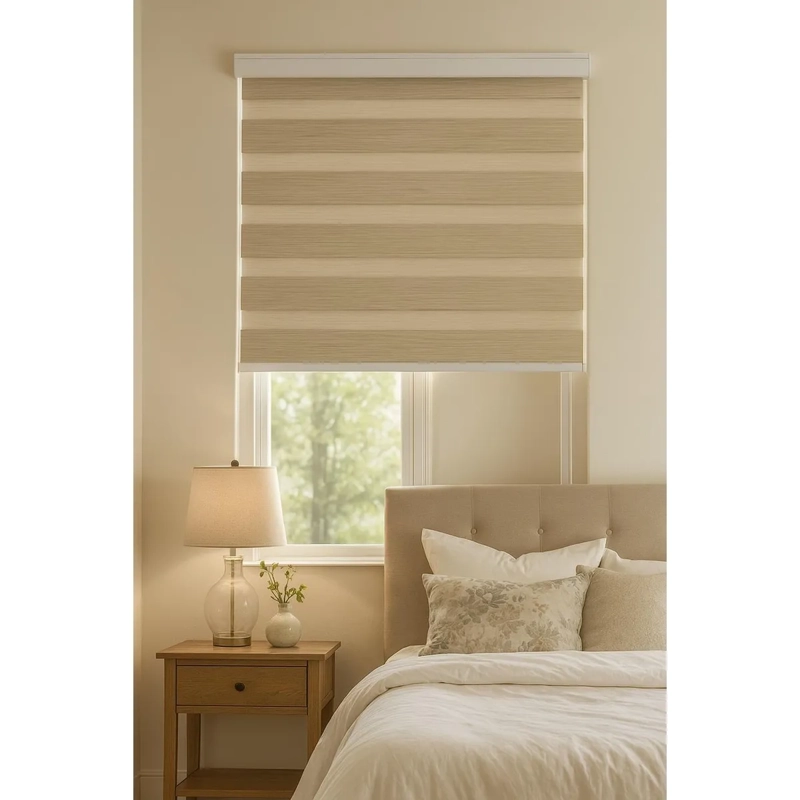 Cortina Roller Dúo Día y Noche Zebra Beige 180x180 cm - 4