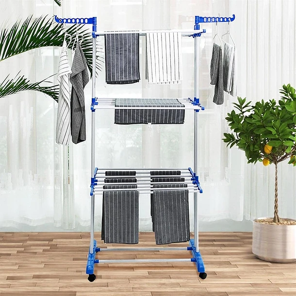 TENDEDERO PLEGABLE CON ALAS , COLGADOR ROPA PLEGABLE - 2