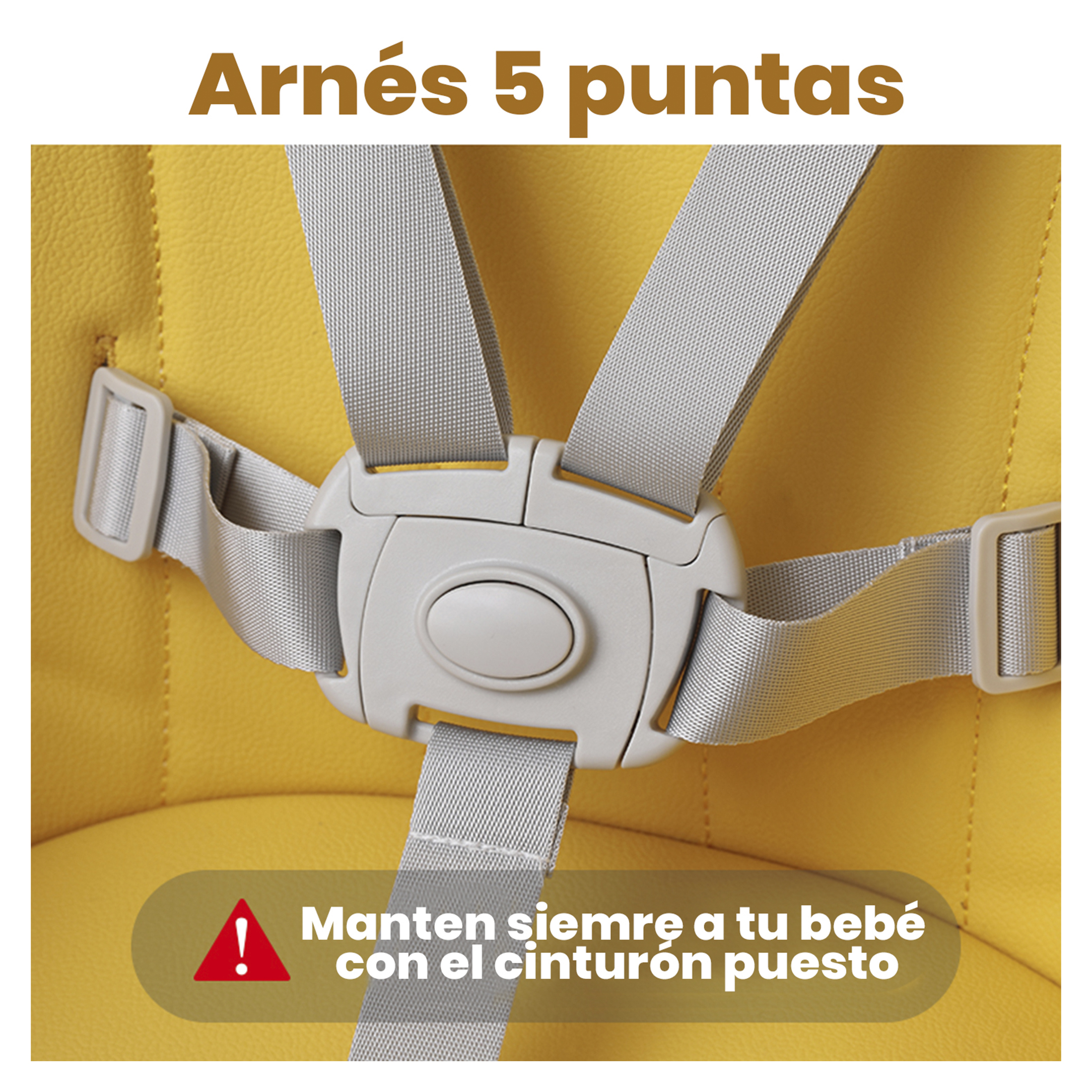 SILLA COMER BEYAI 2 ALTURAS CUBIERTAS CAMBIABLES Y CINTURÓN SEGURIDAD VERDE - 3