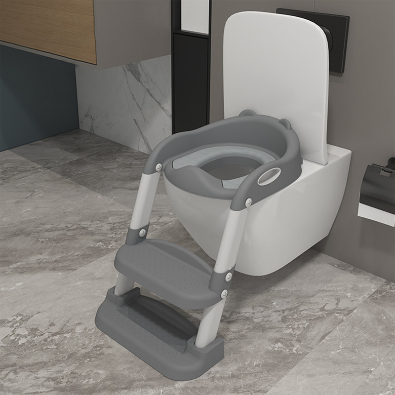 ASIENTO ESCALERA ADAPTADOR DE INODORO BAÑO WC PARA NIÑOS AZUL | Gris - 2