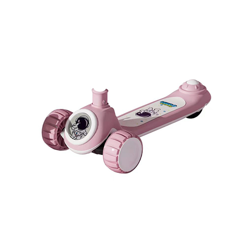 SCOOTER 2 EN 1, RUEDA CON LUZ Y SONIDO, SPACEMAN ROSADO - 3