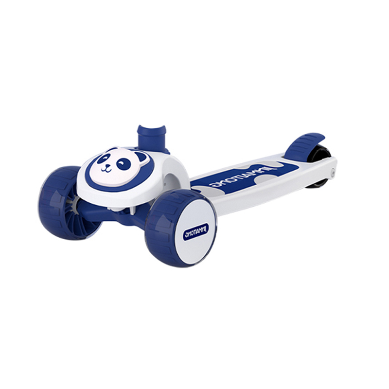 SCOOTER BEYAI INFANTIL PREMIUM OSO PANDA RUEDA CON LUCES AZUL - 3