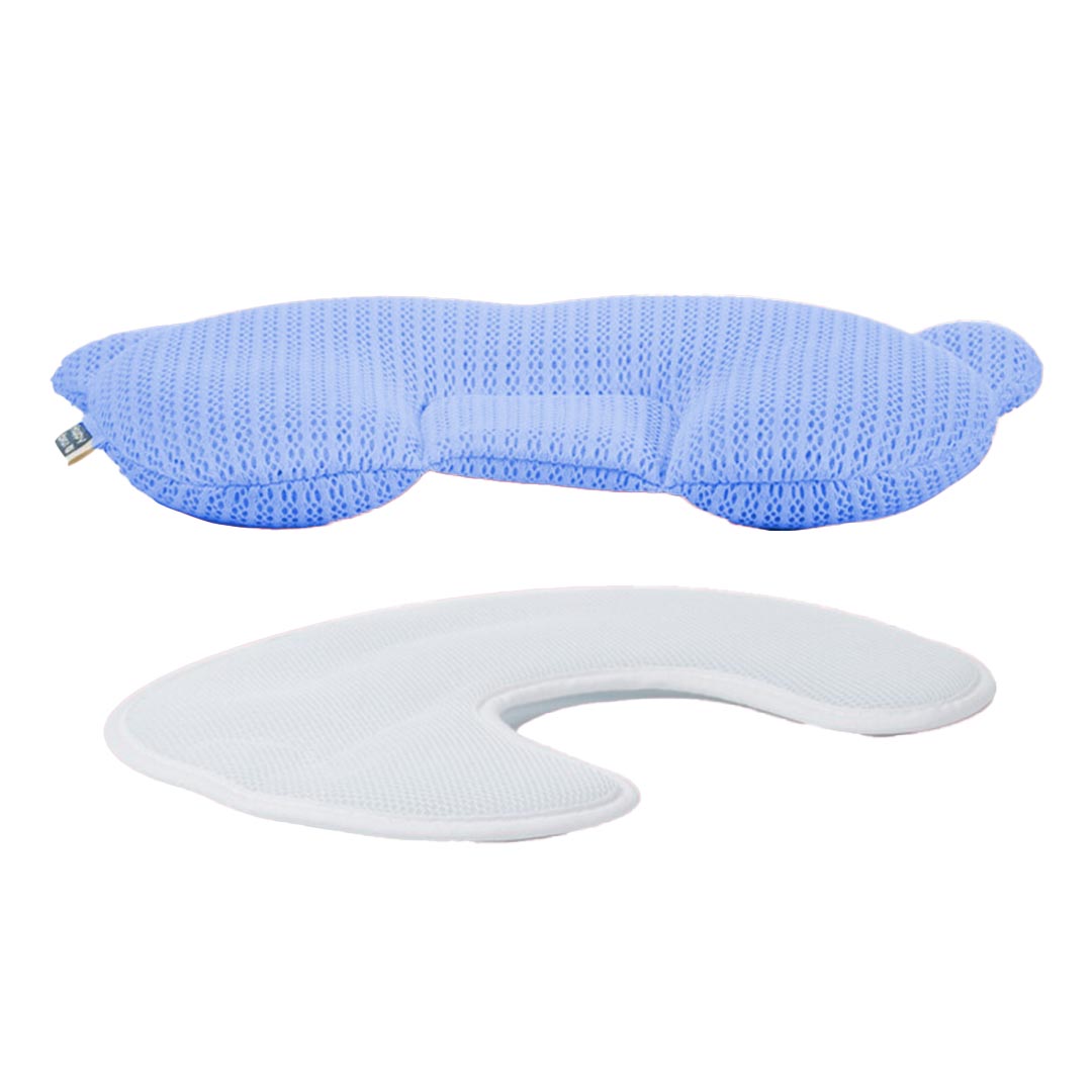 ALMOHADA BEYAI AZUL PARA BEBÉS ANTI-PLAGIOCEFALIA COJÍN PARA MANTENER CABEZA PLANA - 2
