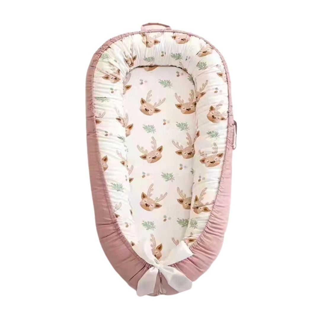 NIDO COLECHO PARA CAMA DE BEBÉ CON ALMOHADA | Rosado - 1
