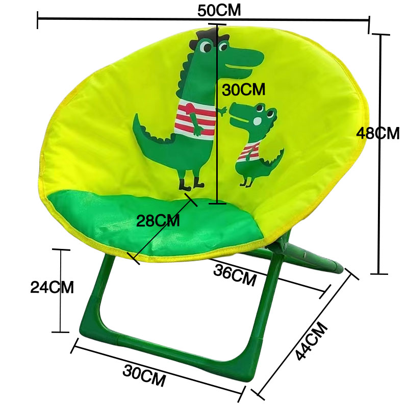 SILLA PLEGABLE CAMPING ANIMALES PARA NIÑOS, DINASAURIO VERDE - 2