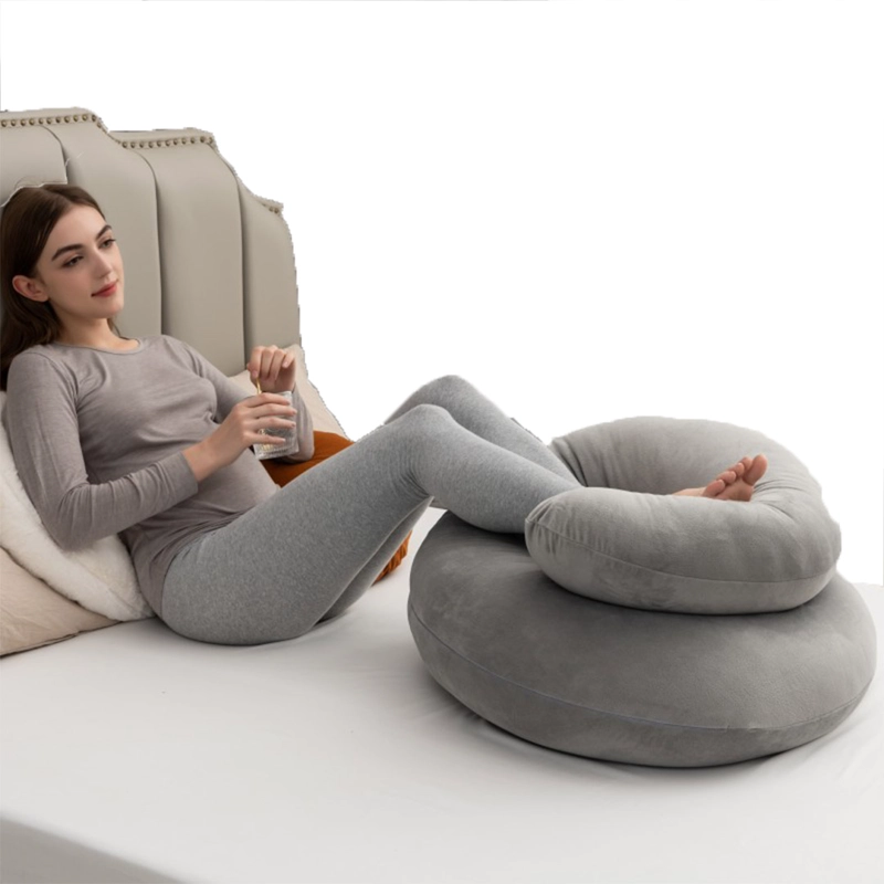 COJÍN BEYAI ALMOHADA MATERNAL CON FUNDA EXTRA SUAVE GRIS - 6