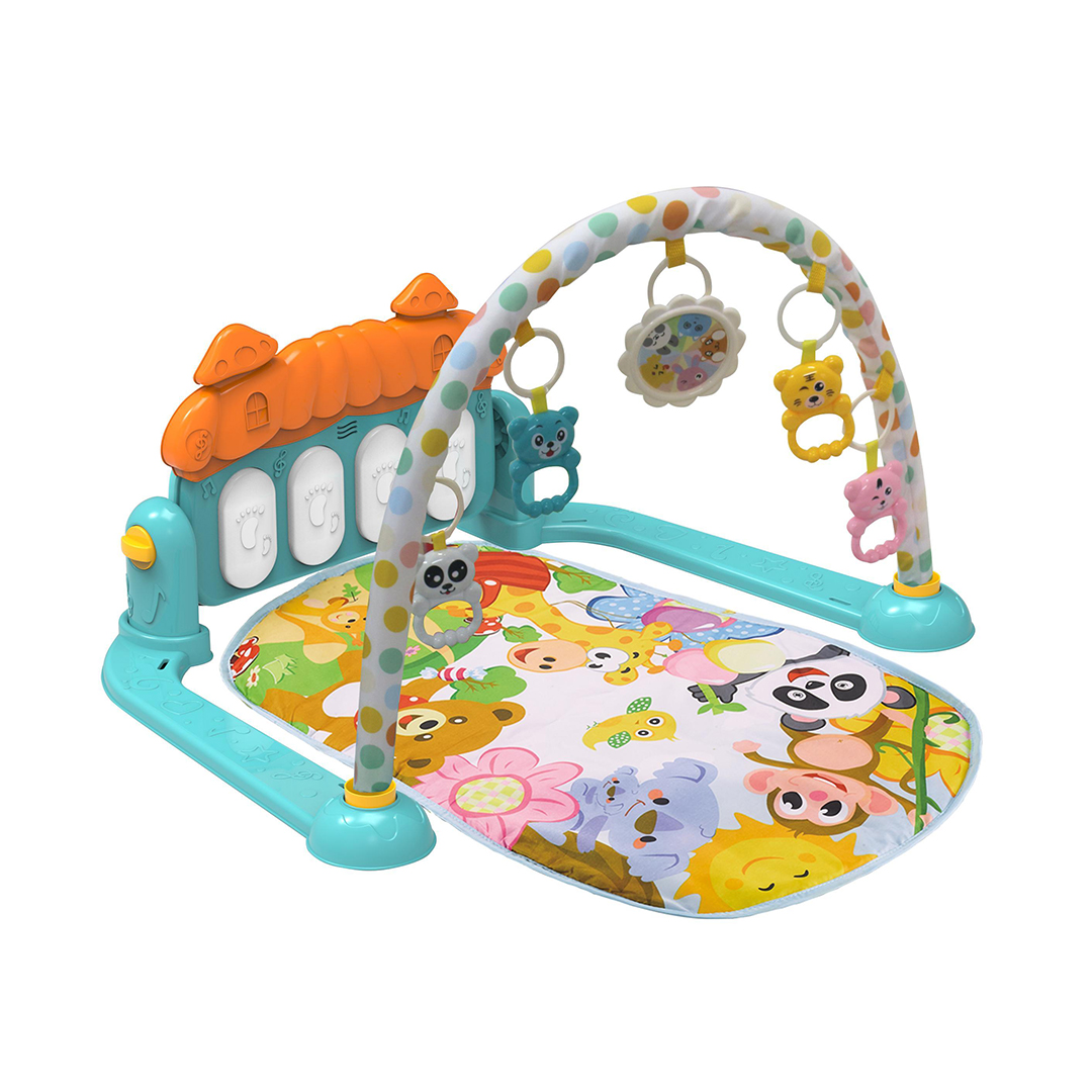 caterbee Alfombra de Juego de Piano para bebé, Juguete de Actividades para recién Nacidos con Piano, tapete de Juego para Gimnasio de Actividades para bebé (Azul