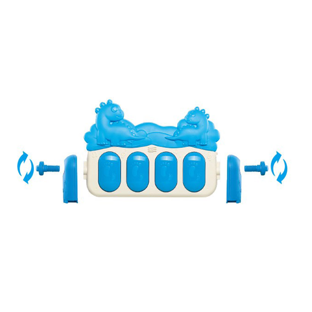 ALFOMBRA GIMNASIO MUSICAL CON PIANO PARA BEBE, PARAÍSO ANIMALES CELESTE | Azul - 3