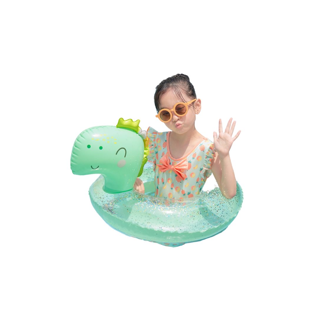 FLOTADOR BEYAI SALVAVIDAS PISCINA CABALLITO NIÑOS VERDE - 3