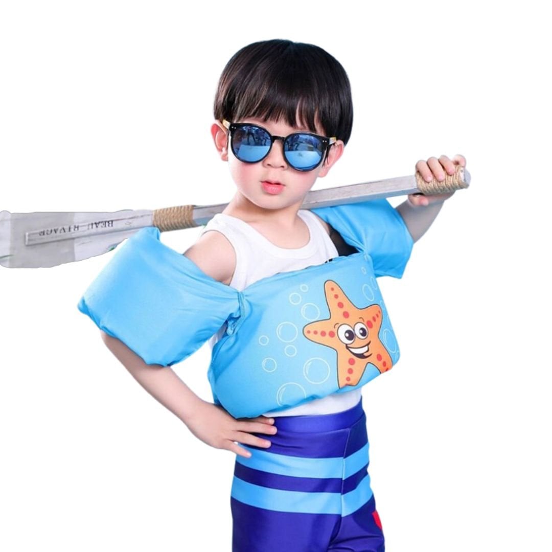 FLOTADOR CHALECO SALVAVIDA NIÑO PARA BAÑO O NATACIÓN, ESTRELLA AZÚL | Azul - 2