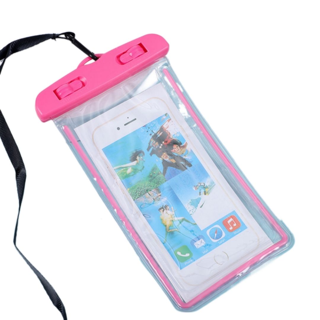 FUNDA BABYLUNA UNIVERSAL IMPERMEABLE Y TOUCH SMARTPHONES IPX68 ROSADO - 1
