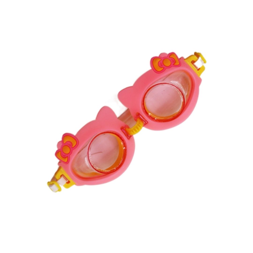 LENTES DE NATACIÓN BABYLUNA PISCINA NIÑOS CON CORREA GATO ROSADO - 1