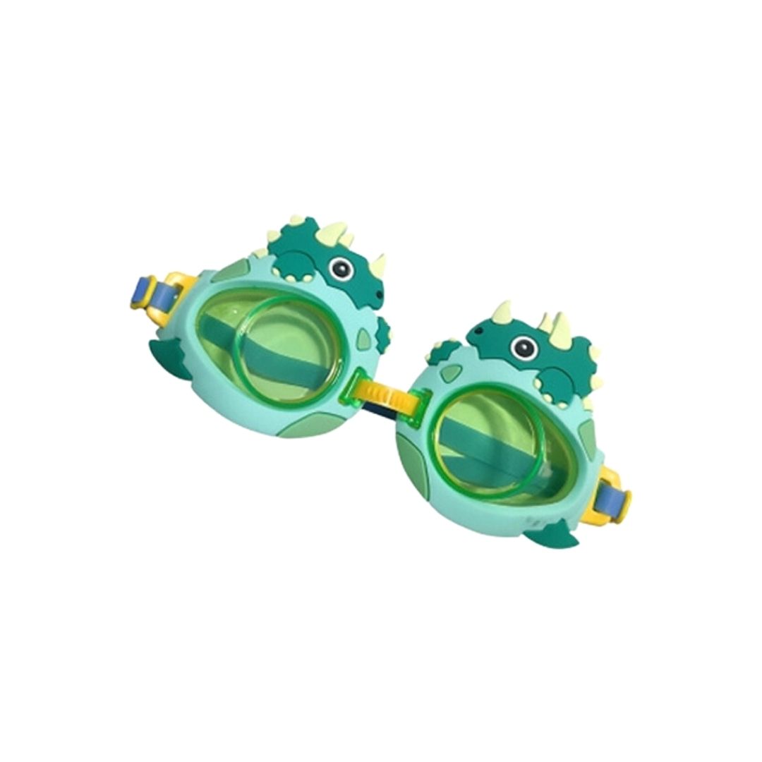 LENTES DE NATACIÓN BABYLUNA PISCINA NIÑOS CON CORREA DINOSAURIO VERDE - 1