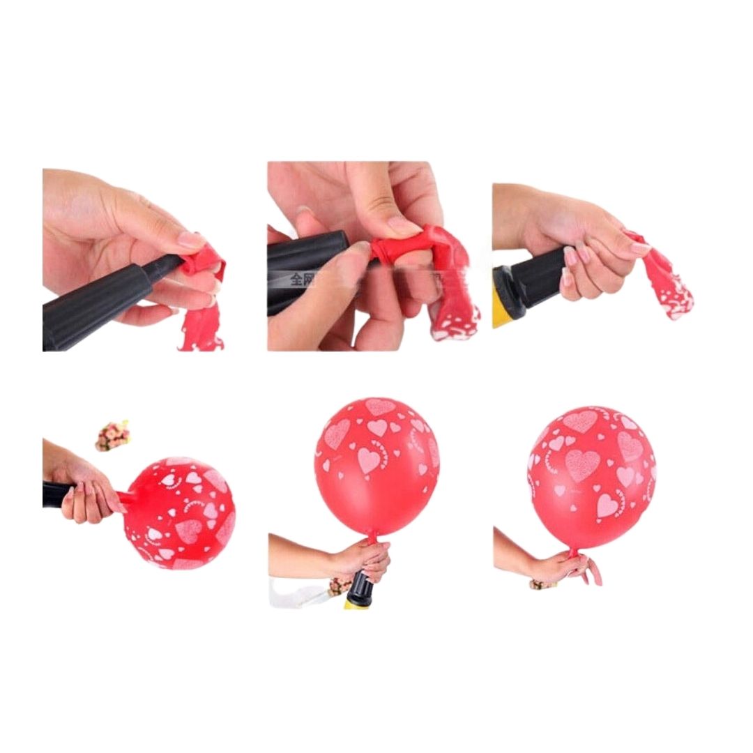 SET BABYLUNA 12 GLOBO PREMIUM FIESTAS MÁS INFLADOR PLATEADO - 3