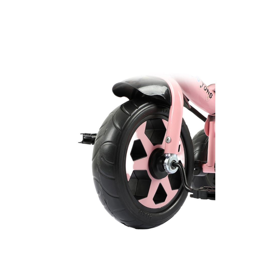 TRICICLO BICICLETA 2 EN 1 METÁLICO PARA NIÑOS ROSADO - 4