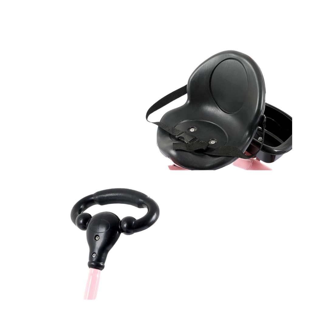 TRICICLO BICICLETA 2 EN 1 METÁLICO PARA NIÑOS ROSADO - 6