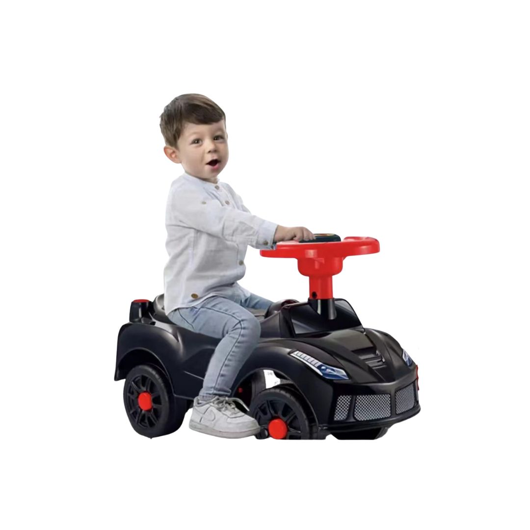 AUTO CORREPASILLOS ANDADOR PARA NIÑOS CON SONIDO NEGRO - 2