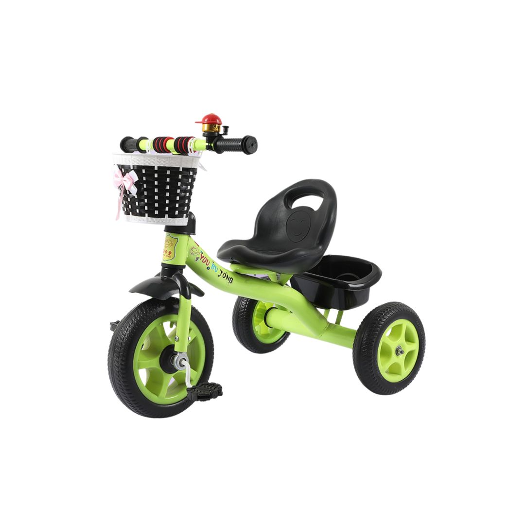 TRICICLO BICICLETA 2 EN 1 METÁLICO PARA NIÑOS VERDE - 2
