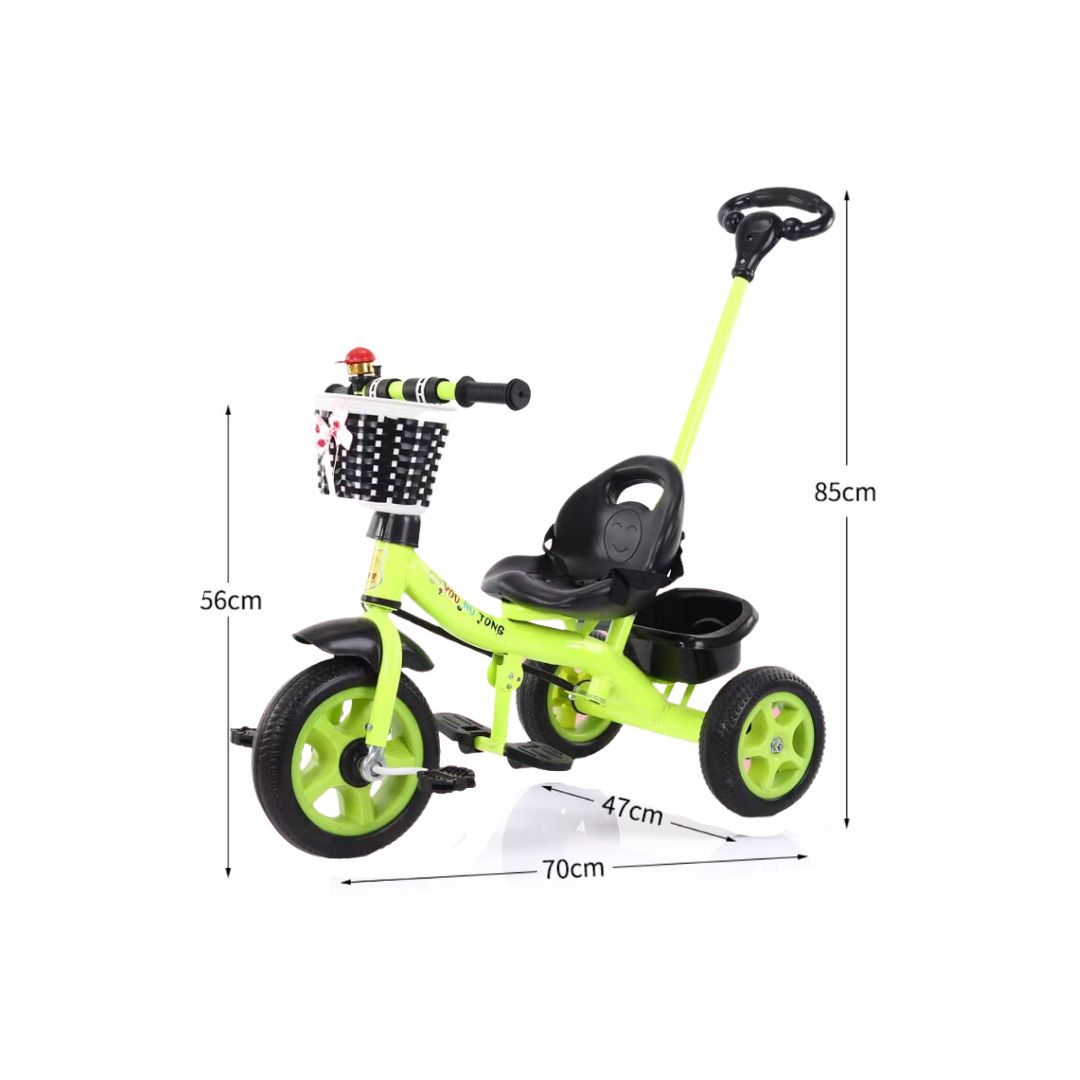 TRICICLO BICICLETA 2 EN 1 METÁLICO PARA NIÑOS VERDE - 4