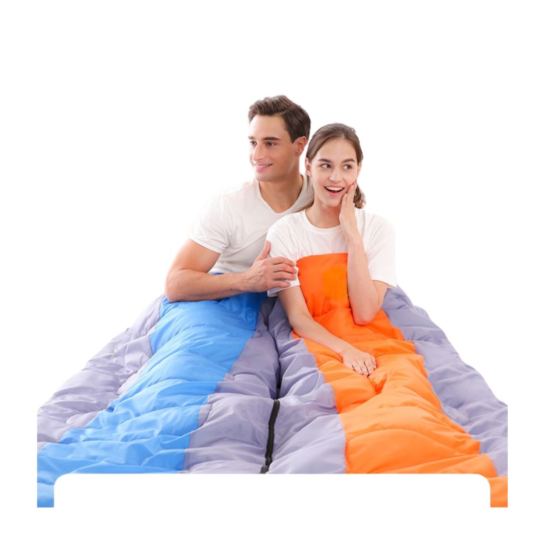 SACO DE DORMIR BABYLUNA CAMPING 1800G CON GORRO PLAYA CABAÑA ALGODÓN NARANJO - 5