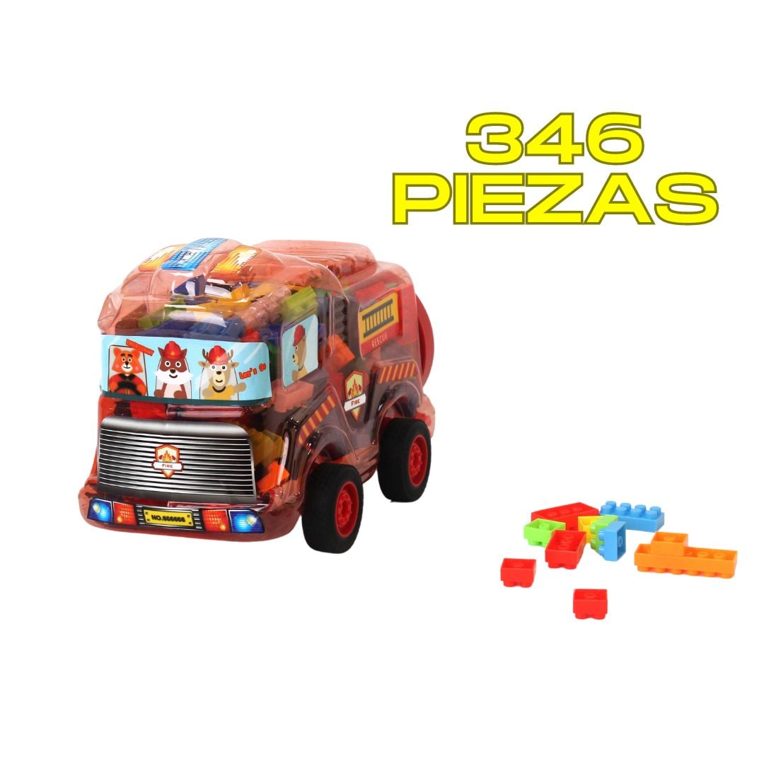 JUGUETE DIDÁCTICO BABYLUNA 364 BLOQUES CONSTRUCCIÓN EN BUS MULTICOLOR - 2