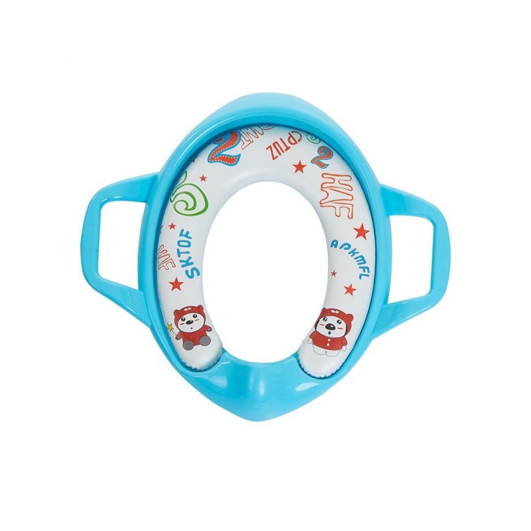ADAPTADOR BABYLUNA WC SUAVE Y ACOLCHONADO CON ASAS BEBÉ CELESTE - 1