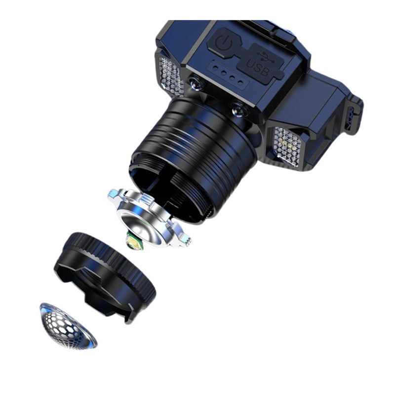 LINTERNA BABYLUNA FRONTAL LUZ LED CAMPING CABEZA RECARGABLE USB - 4